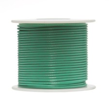 22 AWG Gauge Solid Hook Up Wire Green 250 ft 0.0253" UL1007 300 Volts