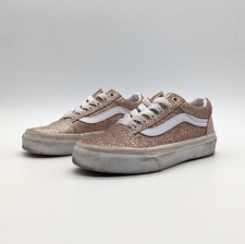 Vans Old Skool Glitter Sneaker - Amberlight Gold Juniors Youth Size 12.5