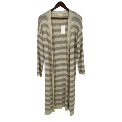 By Together Open Front Duster Cardigan Striped Size Small NEW!!!