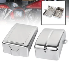 Chrome Left Right Chrome Battery Fairing Covers For Harley Dyna Low Rider FXDL