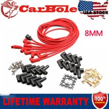 Universal 8mm Ignition Spark Plug Wire Set Hei Cut To Length 90degree Boots New