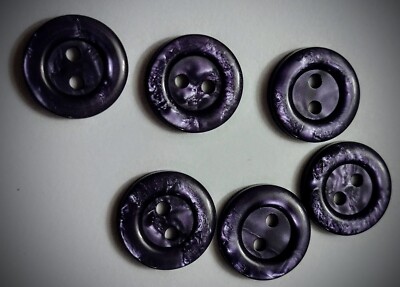 5/8'' 2-Hole Dark Plum Craft/Clothing Buttons