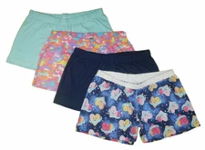 Pajama R Us Women's Assorted Color 4 Pack Pajama Shorts Size S M L XL