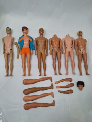 Lot: Vintage Ken Bodies SL Talking Malibu Busy Barbie Mattel