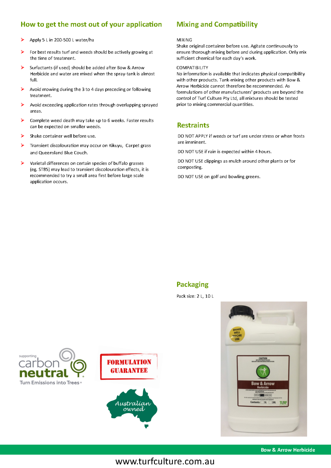 Bow and Arrow Herbicide 500ml eBay