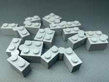 LEGO Light Bluish Gray Hinge Brick 1 x 4 Swivel Top Base Complete Assembly (x10)