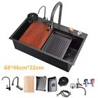 <!--F#f_0-->Multifunction Kitchen Sink Stainless Steel Basin Waterfall Sink with accessories<!--F/-->