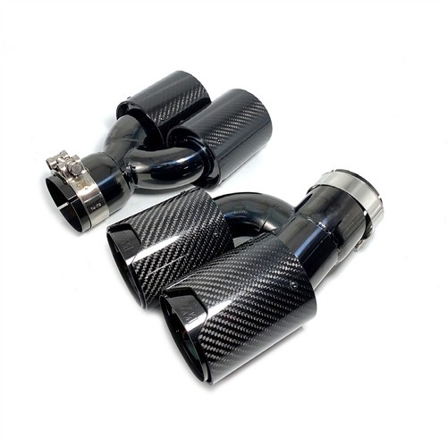 1 Pair Dual Exhaust Tip Carbon Fiber M Tailpipe For BMW 525i 528i 530i G30 G31 - Bild 9 von 12