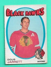 (1) DOUG JARRETT 1971-72 O-PEE-CHEE  # 208 HAWKS FAIR CARD (V2498)  