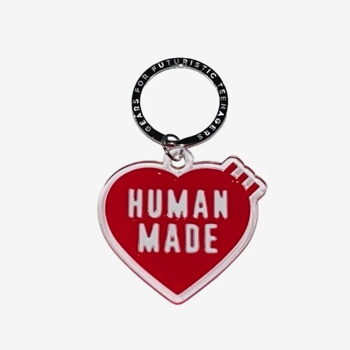 Human Made Heart Keyring Red. HM25GD071/HM26GD092/HM27GD106 Human Made Heart Keyring Red. HM25GD071/HM26GD092/HM27GD106