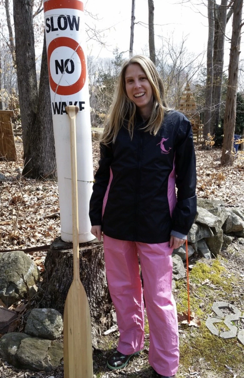 Womens Pink Fishing Jacket Rain Jacket Laurelites Size L