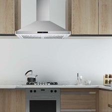 30 inch 760 CFM Wall Mount Range Hood Stainless Steel Stove Cook Vent LED Lights