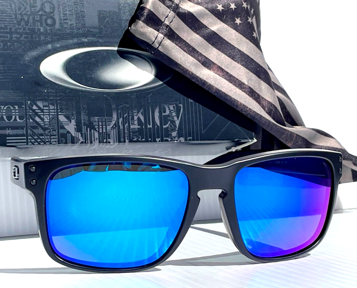 Oakley Holbrook Matte Black USA Tonal Flag POLARIZED Galaxy Blue