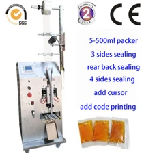 5-500ml Sachet Water Auto Liquid Packing Machine Filling Back Sealing Machine