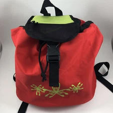 Nike Backpack Red/Black Cinch Close Women’s Kids Small Sz