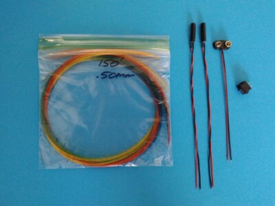 .50mm Colored FIBER OPTIC LIGHTING Kit for Sci Fi models etc $22 value FreeBonus