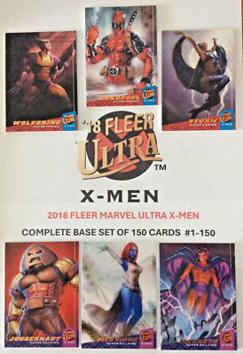 2018 Fleer Marvel Ultra  X-Men COMPLETE BASE SET OF 150 CARDS (#1-150)