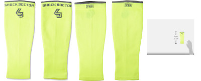 Calf Sleeves Shock Doctor Running Compression Yellow - Neu
