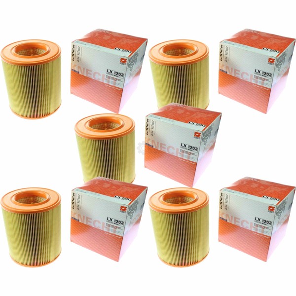 5X Mahle / Knecht LX 1253 Luftfilter Filter Air-image