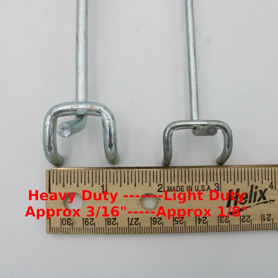 Retail Garage Storage Peg Board Hooks Pick your Size Length Quantity - Image 2 of 4