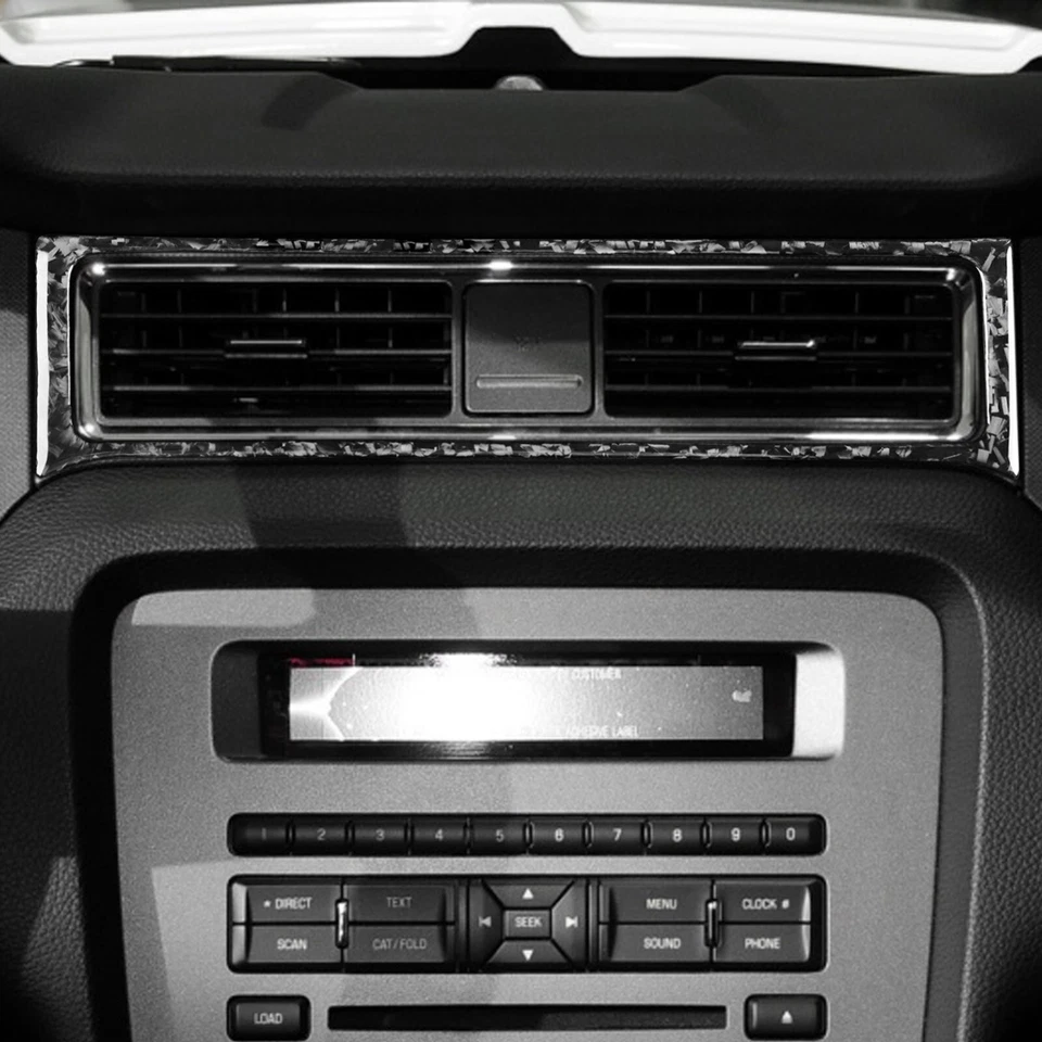 6Pcs Forged Carbon Fiber Console Dashboard Panel Cover For Ford Mustang GT 09-14 - Изображение 4 из 4