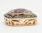 LEVIAN 14K Rose Gold Cotton Candy Amethyst Pendant Chocolate Vanilla Diamonds — photo 6