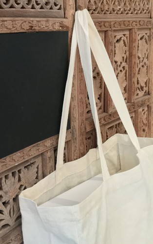 Calico Bags Shopping Bag Tote Calico Bag Gusset 10cm H45.5*W35.5 S1: 1-200 bags - Picture 6 of 25