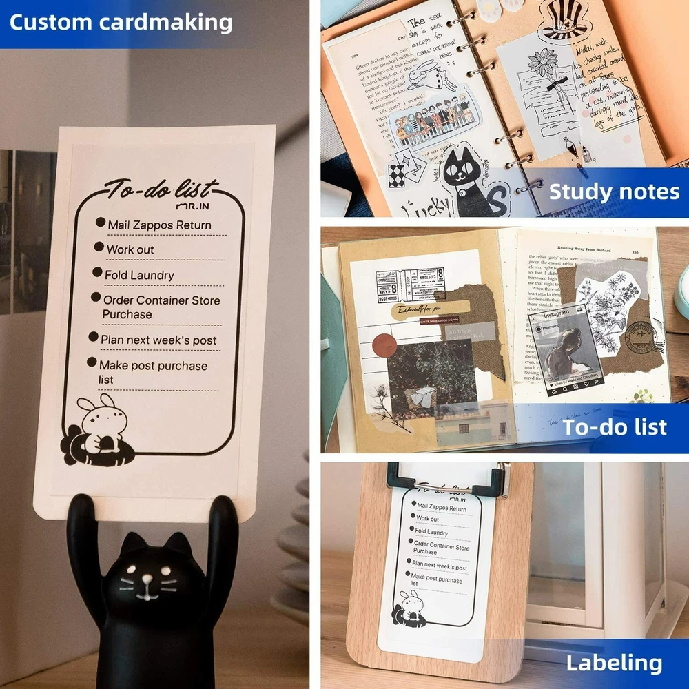Mini Bluetooth Thermal Photo Printer for Labels & Receipts