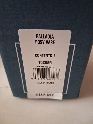 Vintage NEU mit Box Marquis von Waterford Kristall Palladia Posy 4,5" Blumenvase Neu im Karton - Bild 7 von 7