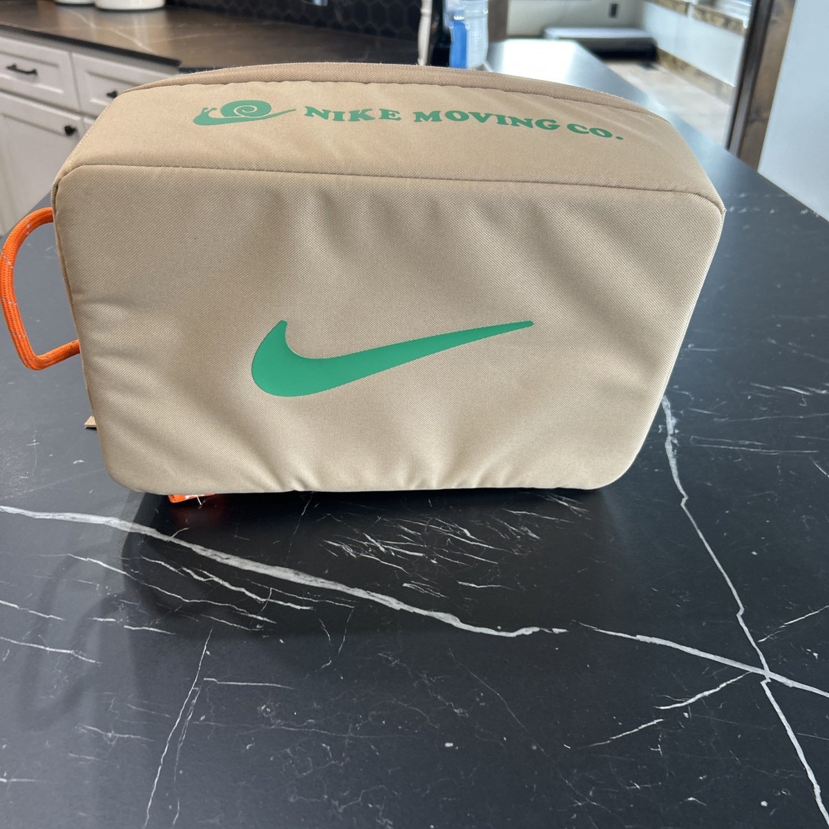 Nike Moving Co Shoe Box Bag Hemp/SafetyOrange/StadiumGreen DV 5649