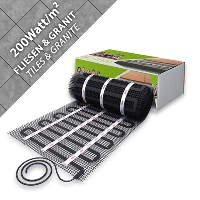 Selbstklebende Dünnbettheizmatte mit 200W/m² Fußbodenheizung Fussboden Heizung - Bild 1 von 4
