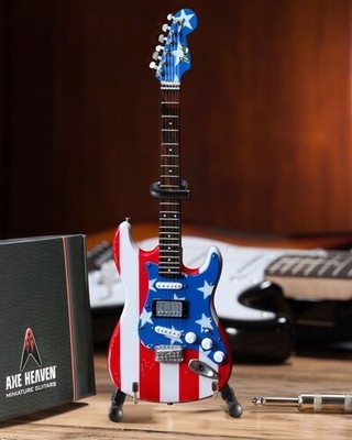 MC5 - Axe Heaven Wayne Kramer Fender Stratocaster Stars & Stripes USA Mini Guita