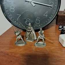 Rawcliffe Star Wars  Pewter Figures Lot Of 3 Darth Vader, Anakin, Obi-Wan