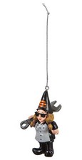 Harley-Davidson Sculpted Mechanic Lady Gnome Christmas Tree Ornament