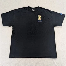 Vtg Pfizer Chantix Prescription Drug Graphic T-Shirt Men's XL Black Y2K Smoking