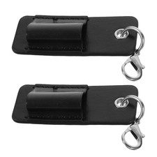2pcs Pen Holder For Lanyard PU Anti-Lost Lanyard Pen Clip Retractable Pencil