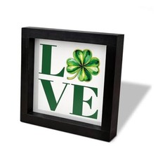 Love Wooden Table Sign, Lucky Clover Home Decor, St. Patrick s Day Wood Decor