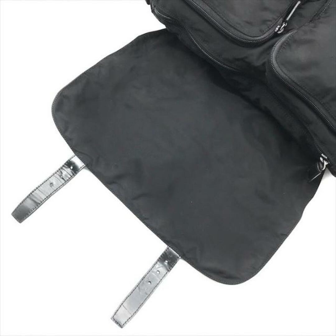 Good Condition PRADA Messenger Shoulder Bag Nylon Black Triangle Logo Plate k244 thumbnail 7