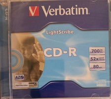Verbatim CD-R Lightscribe CDR /52x/700MB/80Mins - New Sealed