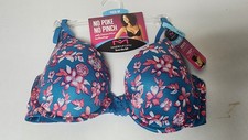 Maidenform Love the Lift Dreamwire Push Up Bra - Del Blue Print- 34C - DM0066