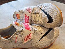 Nike Zoom HJ Elite High Jump Track Spikes White Orange 806561-102 Men  s Size 13