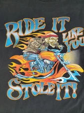 Vintage 2003 Motorcycle T Shirt Mens Med Ride It Like You Stole It Big Daddys 