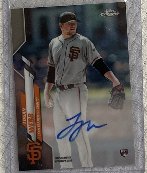 2020 Topps Chrome - Rookie Autographs Logan Webb #RA-LW (AU, RC)