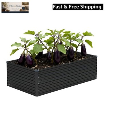 6x3x2FT Galvanized Raised Garden Bed Kit, Deep Root Planter Box Outdoor Large...