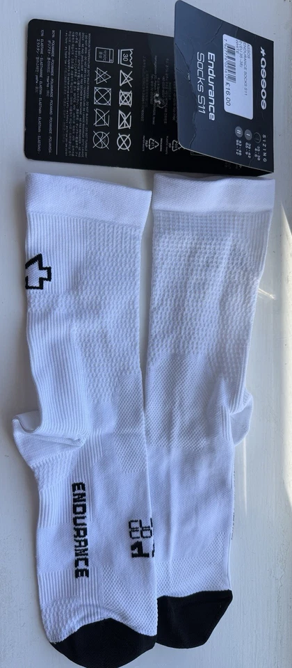 Assos S11 Endurance Socks - White - Size 0 (35-38) - Image 2 of 2