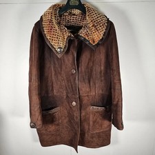 Vintage Shearling Coat Lambskin Luxury Sheepskin Soft Textured Inner Africa
