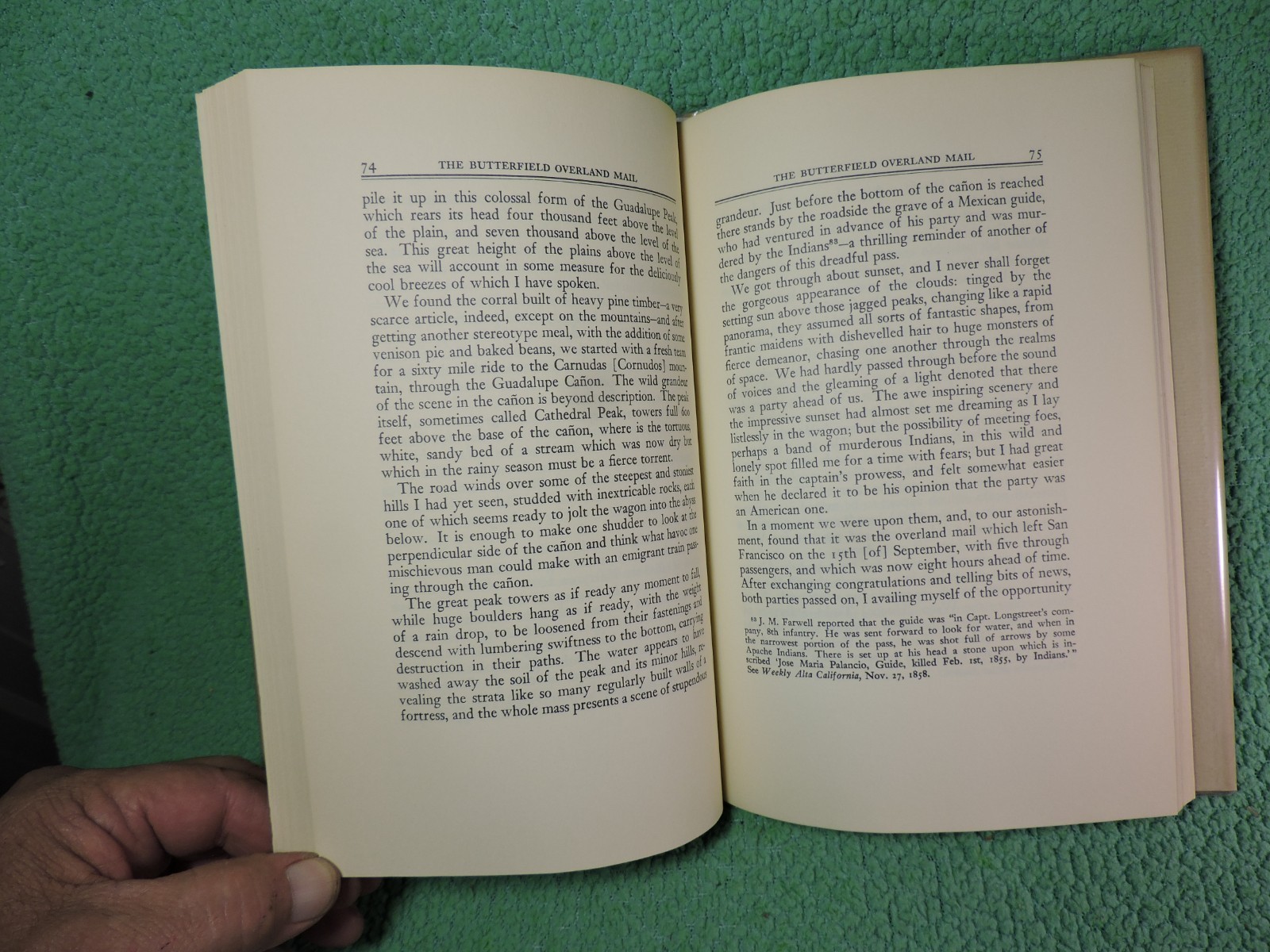 THE BUTTERFIELD OVERLAND MAIL - By Waterman Ormsby - 1954 2nd Edition