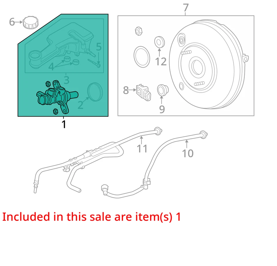 2013 Ford Fusion Brake Master Cylinder OEM 119K Miles - LKQ408222860 Foto 4 de 4