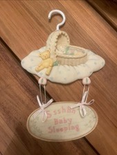Precious Keepsakes Baby Sleeping Nursery Sign Wall Plaque by Russ Girl Pink Gift
