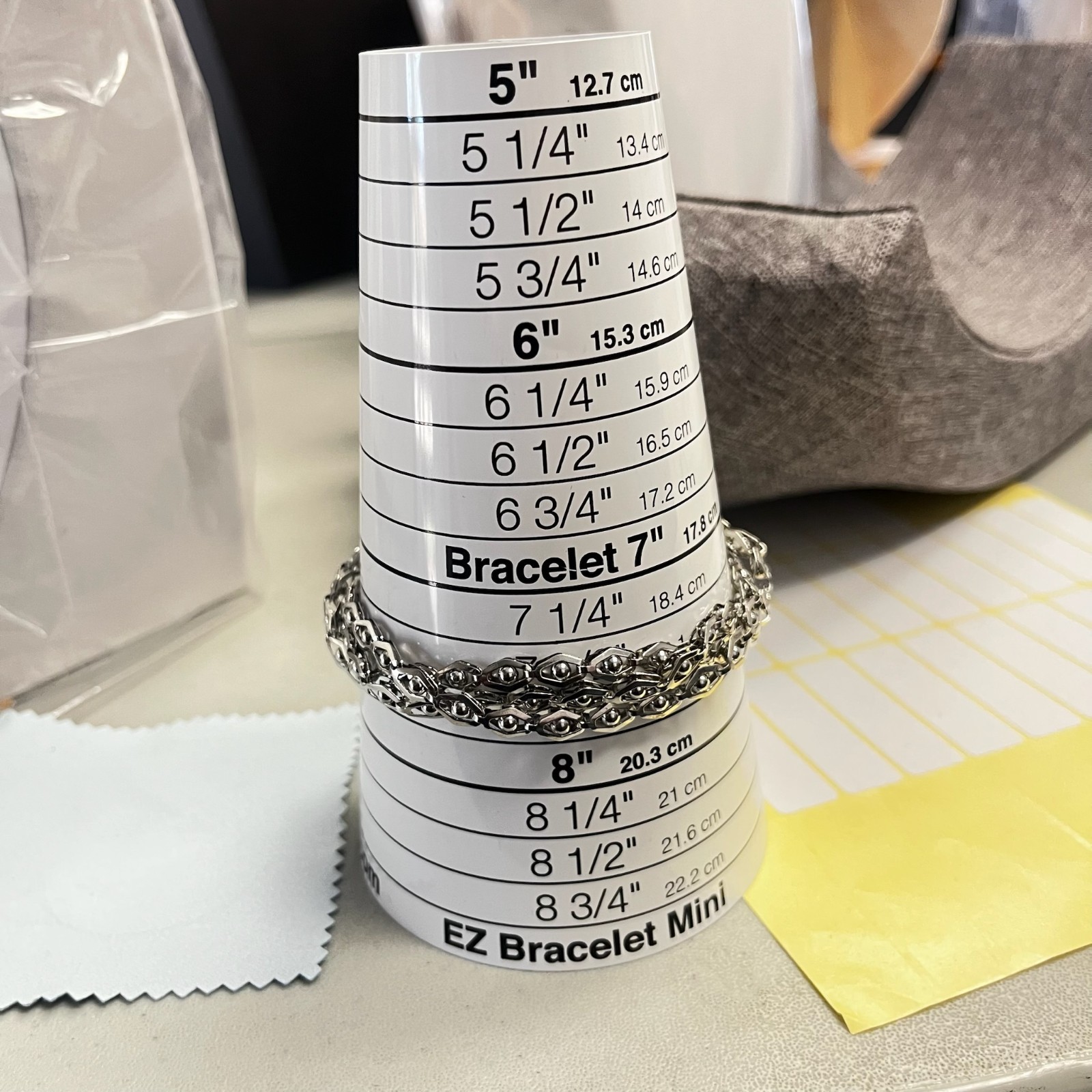 Vintage Silver Tone Multi-Layer Hexagonal Chain B… - image 5